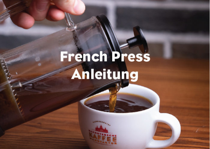 french press pours coffee in cup